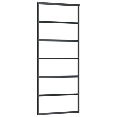 Vidaxl schuifdeur 76x205 cm esg-glas en aluminium zwart