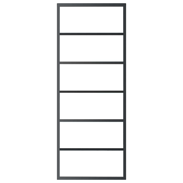 Vidaxl schuifdeur 76x205 cm esg-glas en aluminium zwart