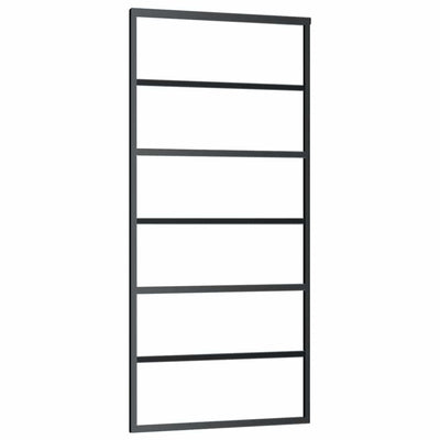Vidaxl schuifdeur 90x205 cm esg-glas en aluminium zwart