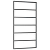 Vidaxl schuifdeur 102x205 cm esg-glas en aluminium zwart