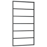 Vidaxl schuifdeur 102x205 cm esg-glas en aluminium zwart - afbeelding 2
