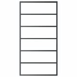 Vidaxl schuifdeur 102x205 cm esg-glas en aluminium zwart - afbeelding 3