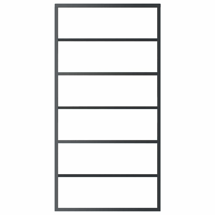 Vidaxl schuifdeur 102x205 cm esg-glas en aluminium zwart
