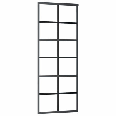 Vidaxl schuifdeur 76x205 cm esg-glas en aluminium zwart