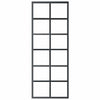 Vidaxl schuifdeur 76x205 cm esg-glas en aluminium zwart