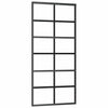 Vidaxl schuifdeur 90x205 cm esg-glas en aluminium zwart