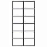 Vidaxl schuifdeur 102x205 cm esg-glas en aluminium zwart - afbeelding 3