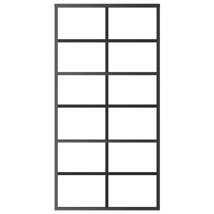 Vidaxl schuifdeur 102x205 cm esg-glas en aluminium zwart