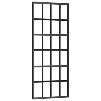 Vidaxl schuifdeur 76x205 cm esg-glas en aluminium zwart