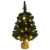 VidaXL Kunstkerstboom met verlichting en standaard 60 cm PVC groen