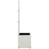 Vidaxl latwerkplantenbak verhoogd met 1 pot 30x30x107 cm rattan wit
