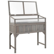 Vidaxl plantenbak verhoogd met kas 110x54x120 cm massief vurenhout - afbeelding 2
