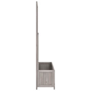 Vidaxl plantenbak met latwerk 70x30x135 cm massief vurenhout grijs - afbeelding 3