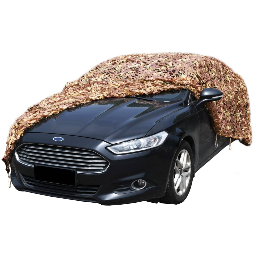VidaXL Camouflagenet met opbergtas 2x7 m beige