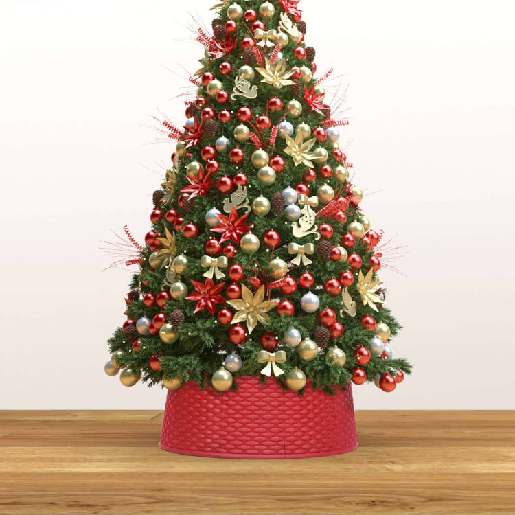 VidaXL Kerstboomrok Ø54x19,5 cm rood