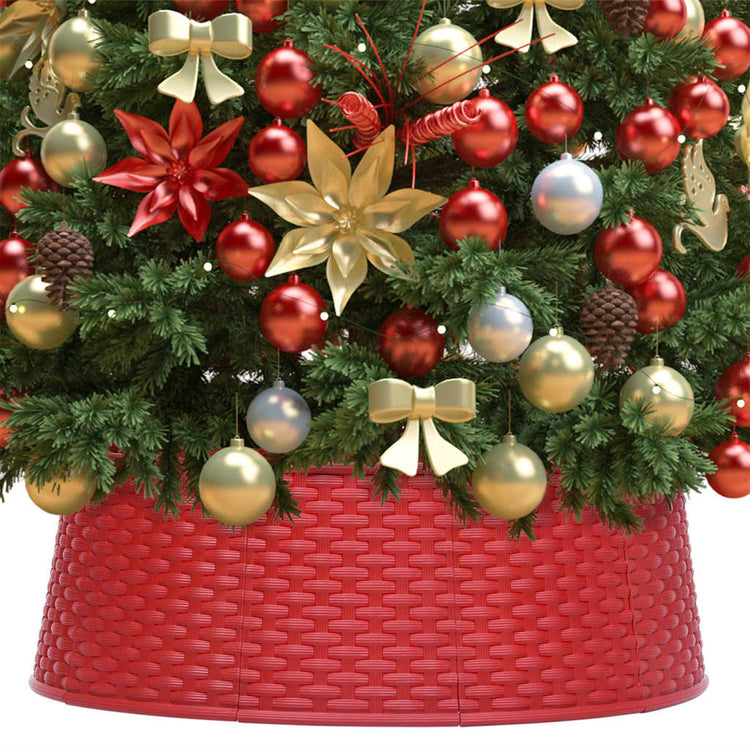 VidaXL Kerstboomrok Ø54x19,5 cm rood