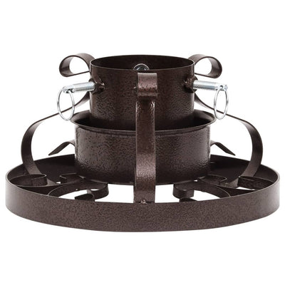 VidaXL Kerstboomstandaard in antieke stijl 29x29x15,5 cm koperkleurig