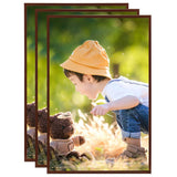 Vidaxl fotolijsten 3 st voor wand of tafel 21x29,7 cm mdfbronskleurig - afbeelding 1
