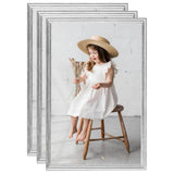 VidaXL Fotolijsten 3 st voor wand of tafel 7x90 cm MDF zilverkleurig - afbeelding 1
