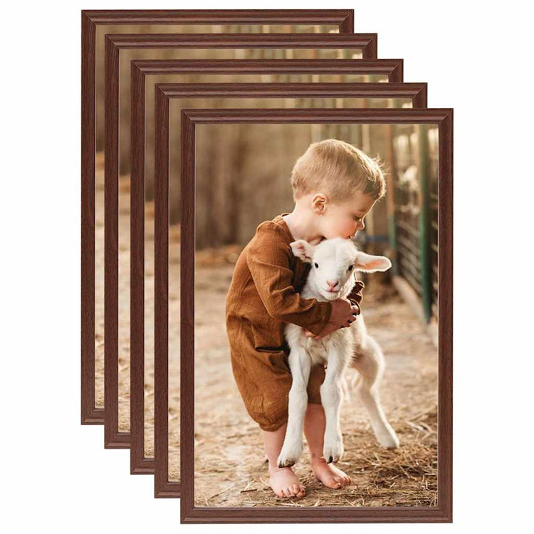Vidaxl fotolijsten 5 st voor tafel 21x29,7 cm mdf bruin