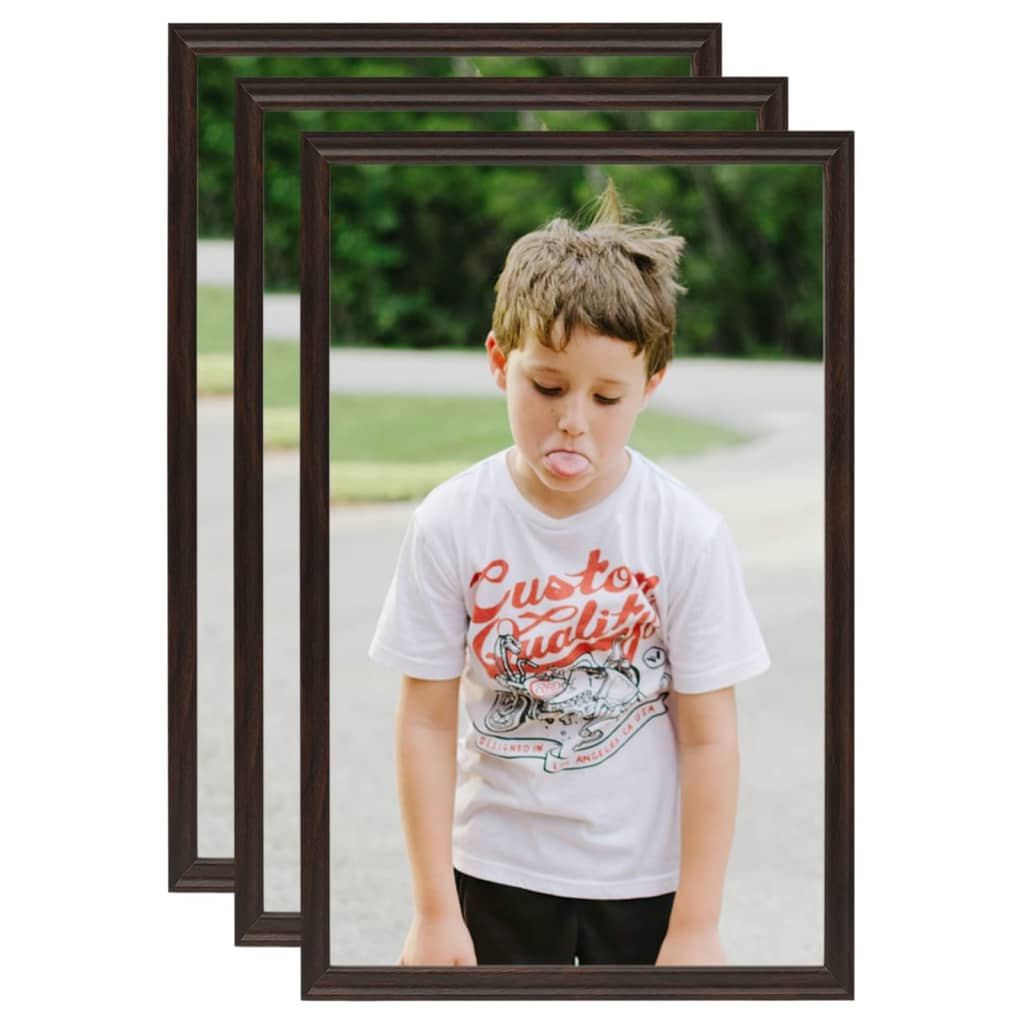 Vidaxl fotolijsten 3 st voor tafel 13x18 cm mdf zwart