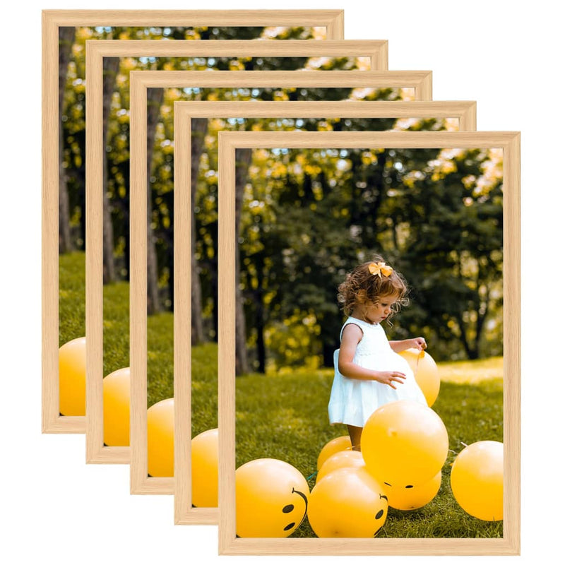 Vidaxl fotolijsten 5 st voor wand of tafel 70x90 cm lichteikenkleurig