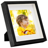 Vidaxl fotolijsten 5 st voor 13x13 cm foto 3d 23x23 cm zwart - afbeelding 2