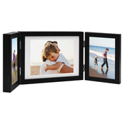 Vidaxl fotolijst drieluik 22x15 cm+2x(10x15 cm) zwart - afbeelding 1