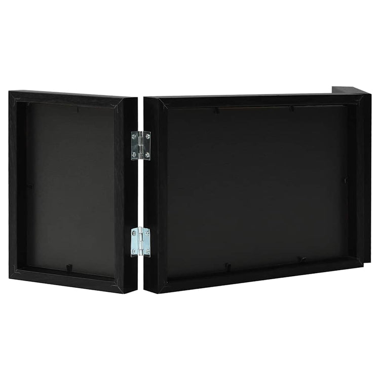 Vidaxl fotolijst drieluik 22x15 cm+2x(10x15 cm) zwart