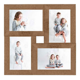 Vidaxl fotolijst voor 4x(13x18 cm) foto mdf lichtbruin - afbeelding 2