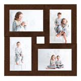 Vidaxl fotolijst voor 4x(13x18 cm) foto mdf donkerbruin - afbeelding 2
