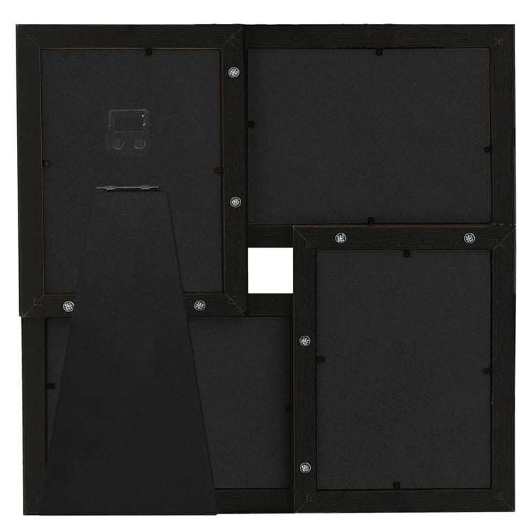Vidaxl fotolijst voor 4x(10x15 cm) foto mdf zwart