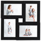 Vidaxl fotolijst voor 4x(13x18 cm) foto mdf zwart
