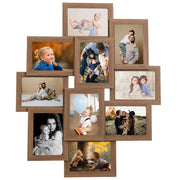 Vidaxl fotolijst voor 10x(10x15 cm) foto mdf lichtbruin - afbeelding 2