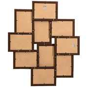 Vidaxl fotolijst voor 10x(10x15 cm) foto mdf donkerbruin - afbeelding 3