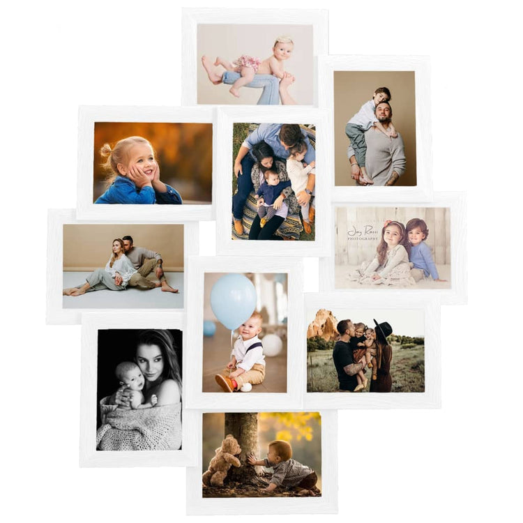 Vidaxl fotolijst voor 10x(10x15 cm) foto mdf wit