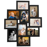 Vidaxl fotolijst voor 10x(10x15 cm) foto mdf zwart - afbeelding 2