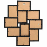 Vidaxl fotolijst voor 10x(13x18 cm) foto mdf zwart - afbeelding 3