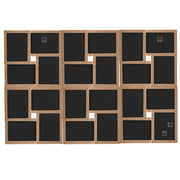 Vidaxl fotolijst voor 24x(13x18 cm) foto mdf lichtbruin - afbeelding 3