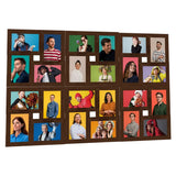 Vidaxl fotolijst voor 24x(13x18 cm) foto mdf donkerbruin - afbeelding 1