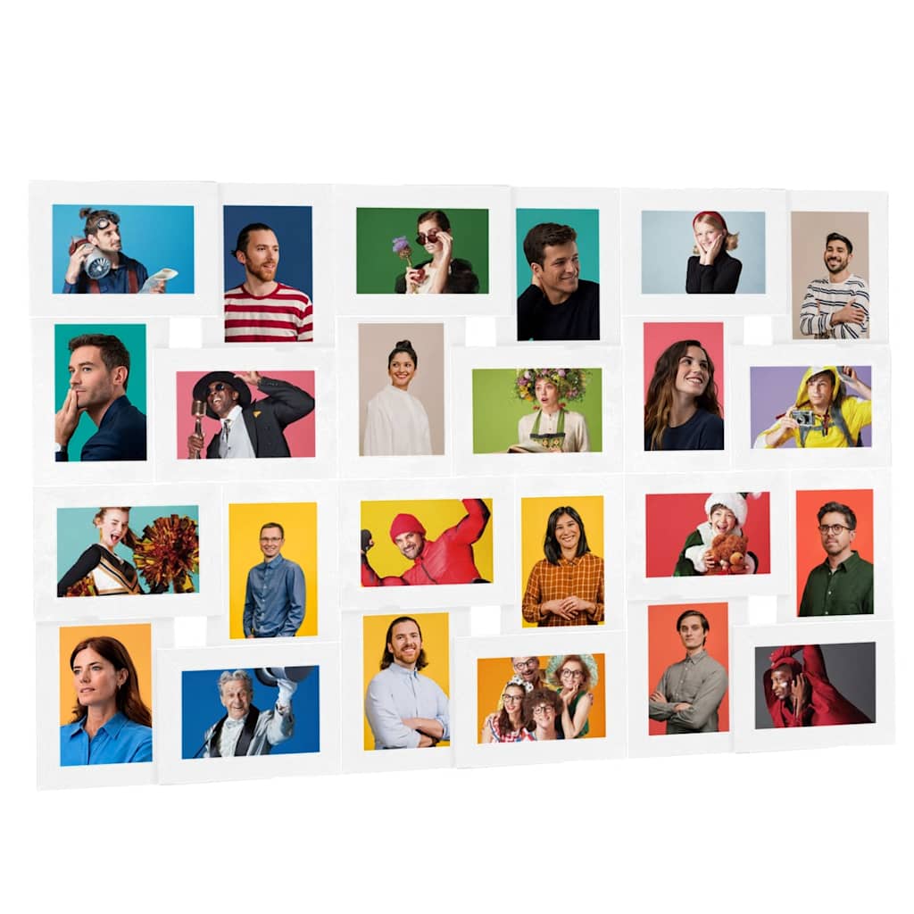 Vidaxl fotolijst voor 24x(10x15 cm) foto mdf wit