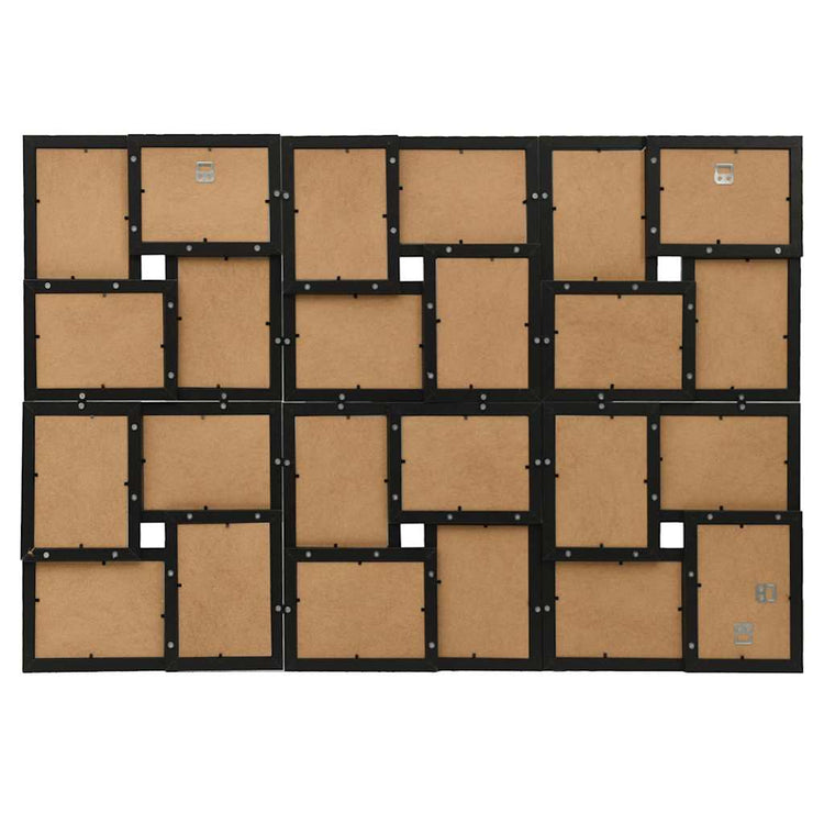 Vidaxl fotolijst voor 24x(10x15 cm) foto mdf zwart