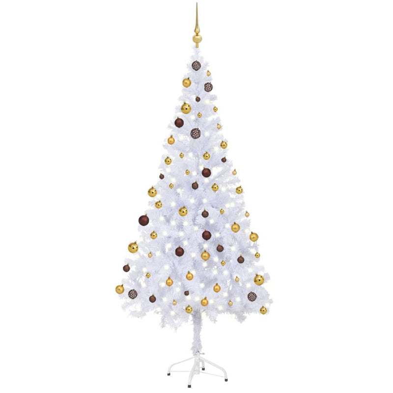 VidaXL Kunstkerstboom met verlichting en kerstballen 620 takken 180 cm