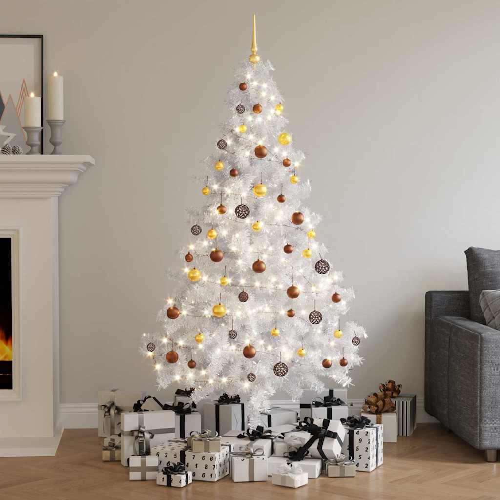 Vidaxl kunstkerstboom met verlichting en kerstballen 620 takken 180 cm