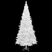Vidaxl kunstkerstboom met verlichting en kerstballen l 240 cm wit - afbeelding 2