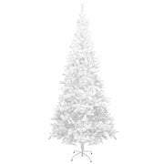 Vidaxl kunstkerstboom met verlichting en kerstballen l 240 cm wit - afbeelding 3