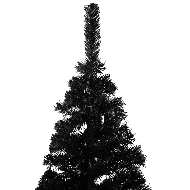Vidaxl kunstkerstboom met verlichting en kerstballen 240 cm pvc zwart