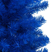 VidaXL Kunstkerstboom met verlichting en kerstballen 120 cm PVC blauw - afbeelding 3