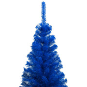 VidaXL Kunstkerstboom met verlichting en kerstballen 240 cm PVC blauw - afbeelding 2