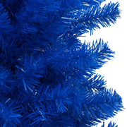 VidaXL Kunstkerstboom met verlichting en kerstballen 240 cm PVC blauw - afbeelding 3